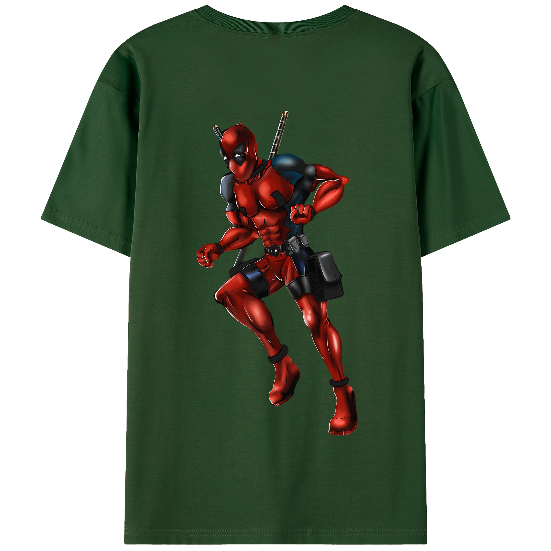 （画像用） Deadpool デッドプール 綿100％半袖Tシャツ（背面プリント）